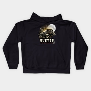 Rusted 40's Style - Vintage Classic American Muscle Car - Hot Rod and Rat Rod Rockabilly Retro Collection Kids Hoodie